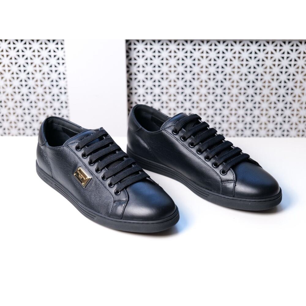 Dolce & Gabbana Saint Tropez Low-Top Leather Logo Sneakers (IT 40, US 7)